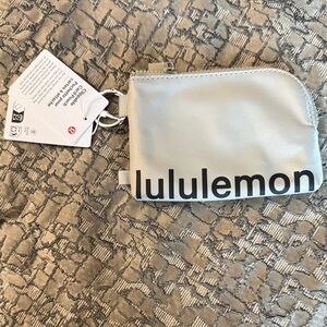 Lululemon Card Pouch with Clip Gray/Black OS NWT